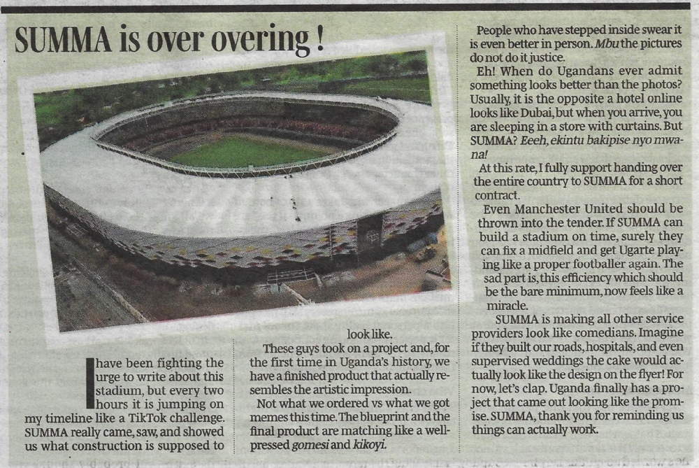 HOIMA CITY STADIUM PROJECT FEATURED IN LOCAL PRESS